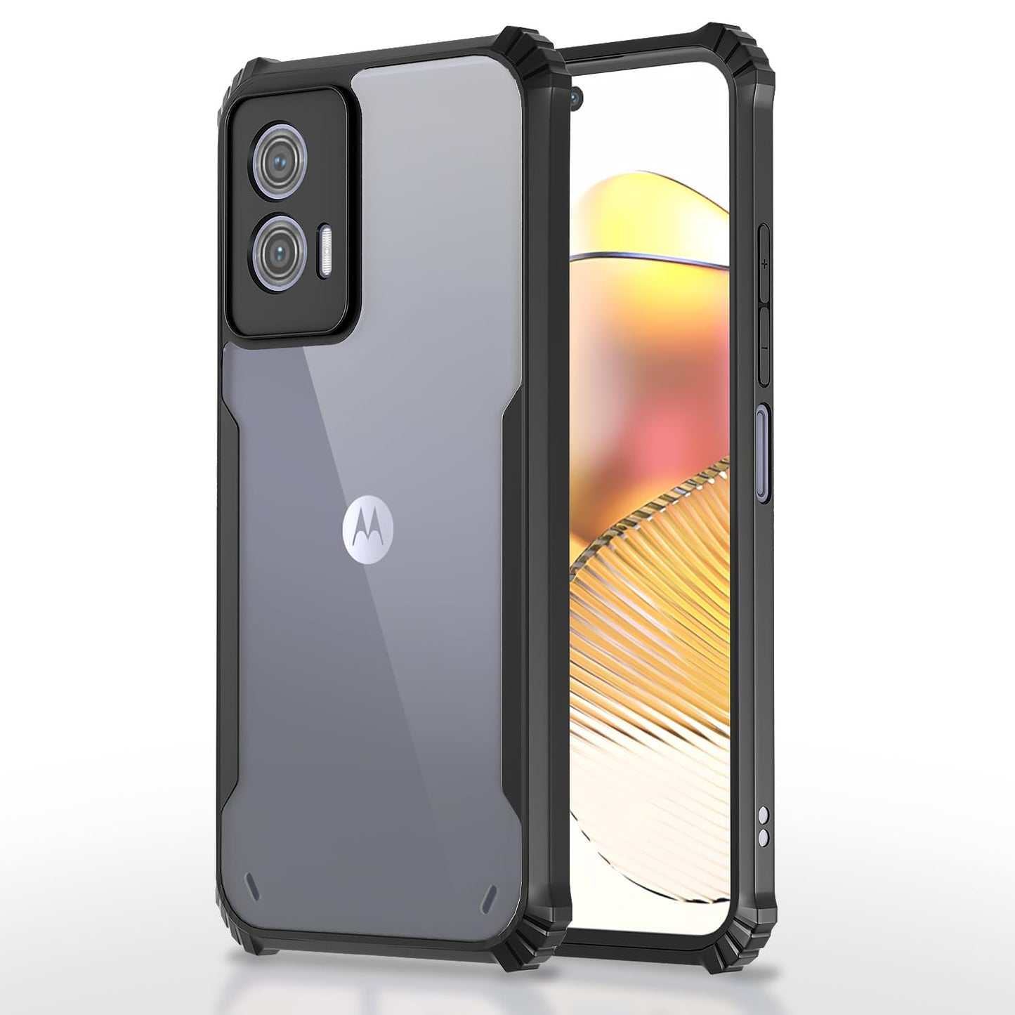 Moto Edge 73 5g Back Cover (Black Bumper)