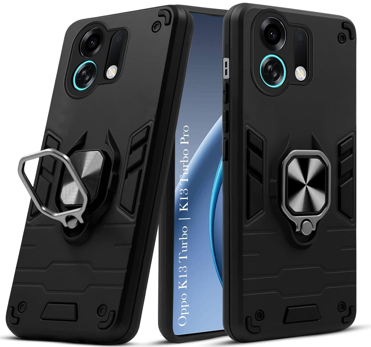 For Oppo K13 Turbo Pro Back Cover Case Hybrid Armor |Ring Holder Kickstand