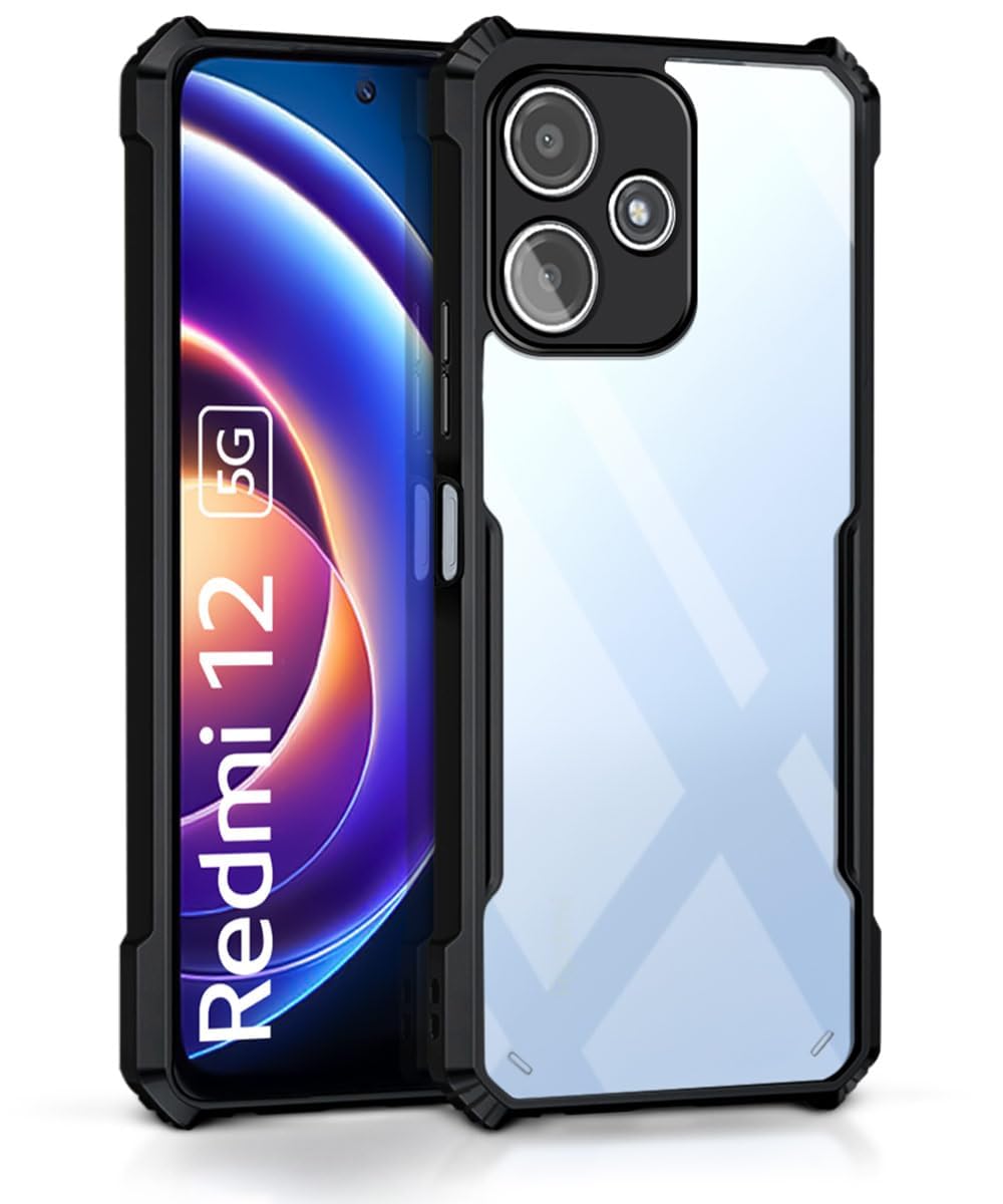 Redmi 12 (5G) Back Cover (Black Bumper)