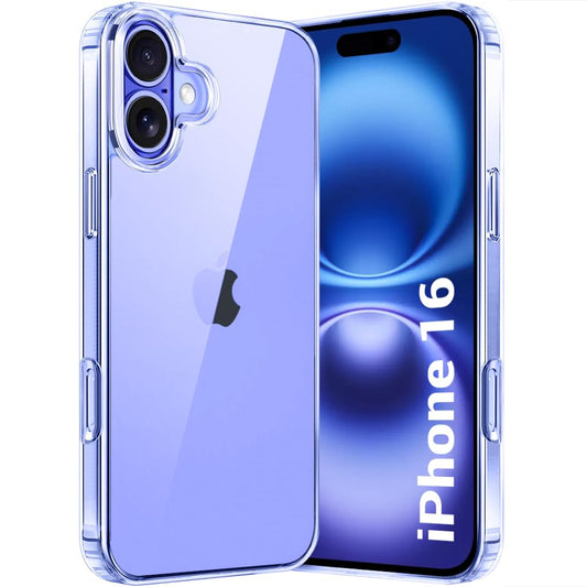 Apple iphone 16 plus Back Cover (Transparent)
