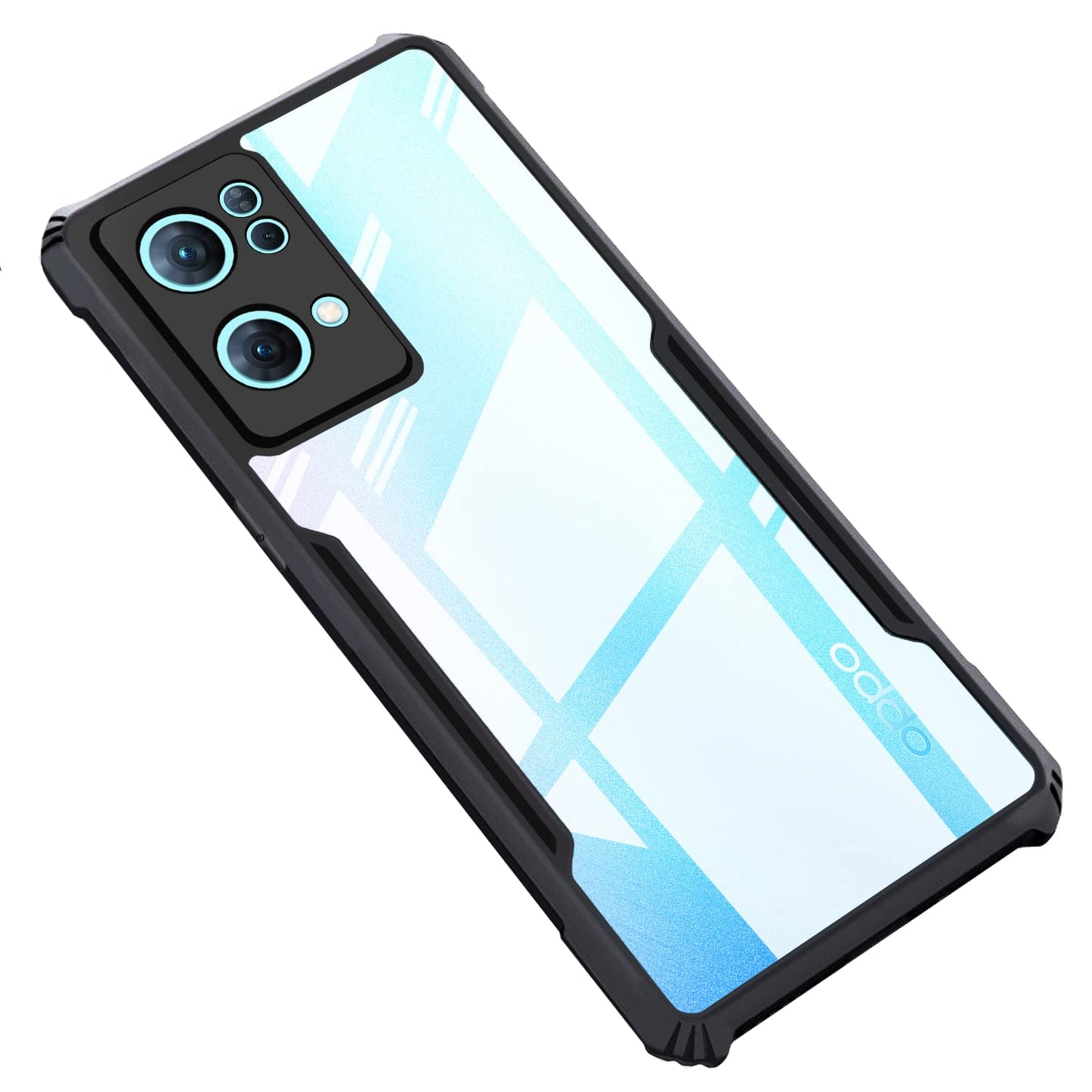 Oppo Reno 7 Pro 5G Back Cover (Black Bumper)