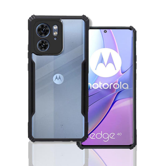 Moto Edge 40 5g  Back Cover (Black Bumper)