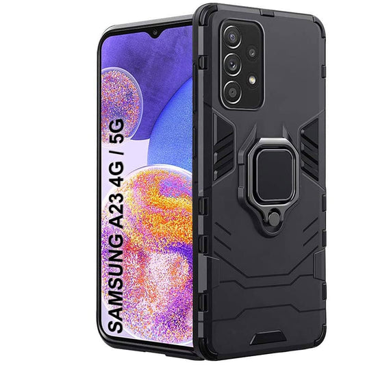 For Samsung A23 5G Back Cover Case Hybrid Armor |Ring Holder Kickstand