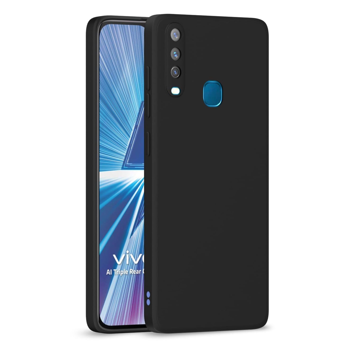 Vivo Y15/Y17 ( Black Silicone Cover)
