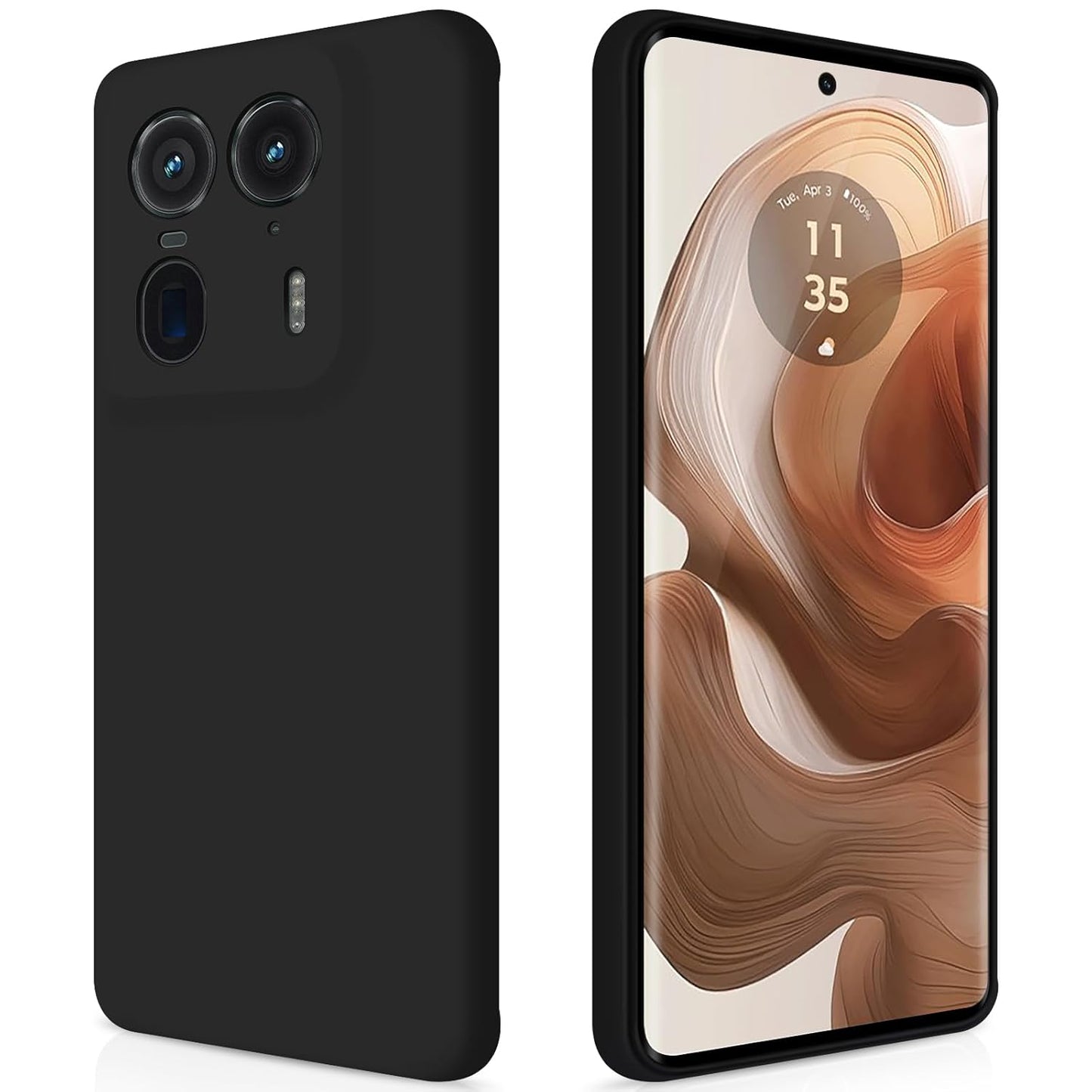 Moto Edge 50 Ultra ( Black Silicone Cover)