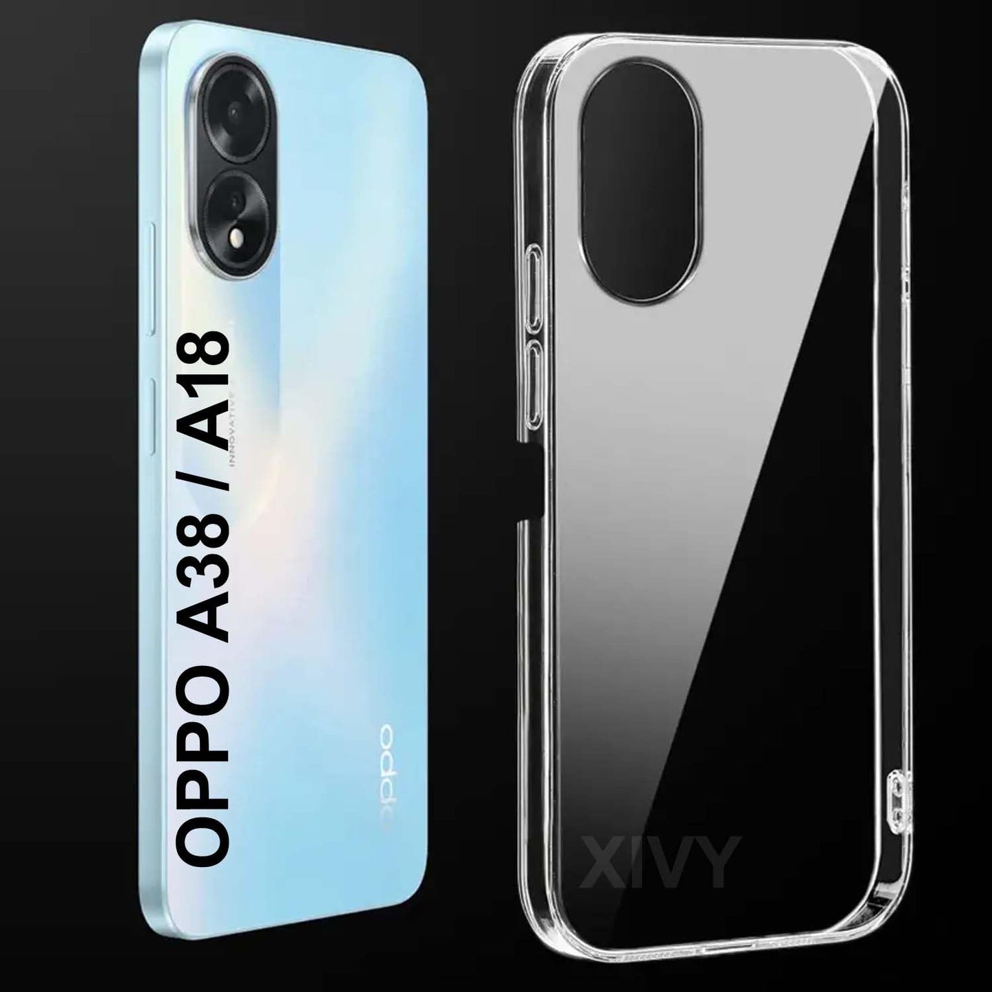 Oppo A38  (Lifetime Anti-Yellow Clear Back Cover)