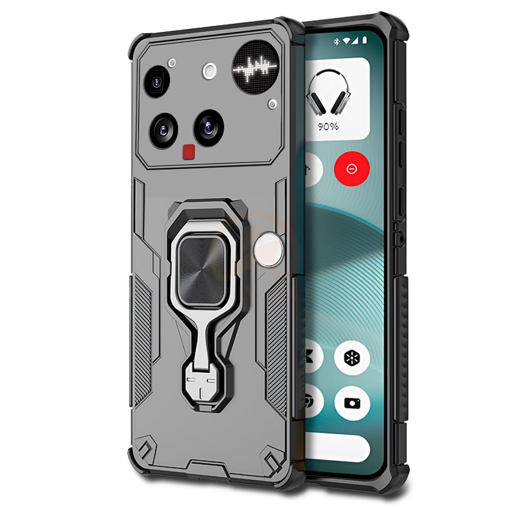 For Nothing Phone 3 Back Cover Case Hybrid Armor |Ring Holder Kickstand