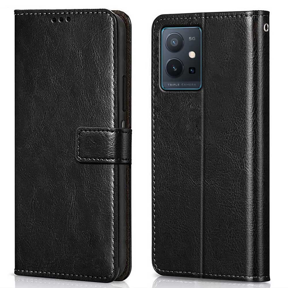 Leather Wallet Cover for IQOO Z6 5G