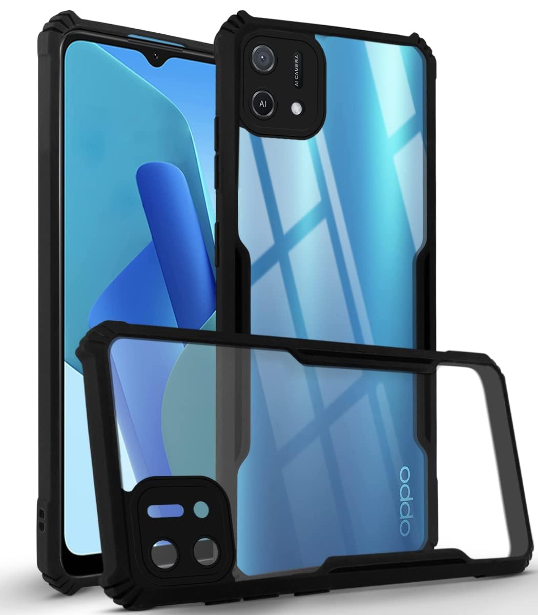 Oppo A16E/ A16K Back Cover (Black Bumper)