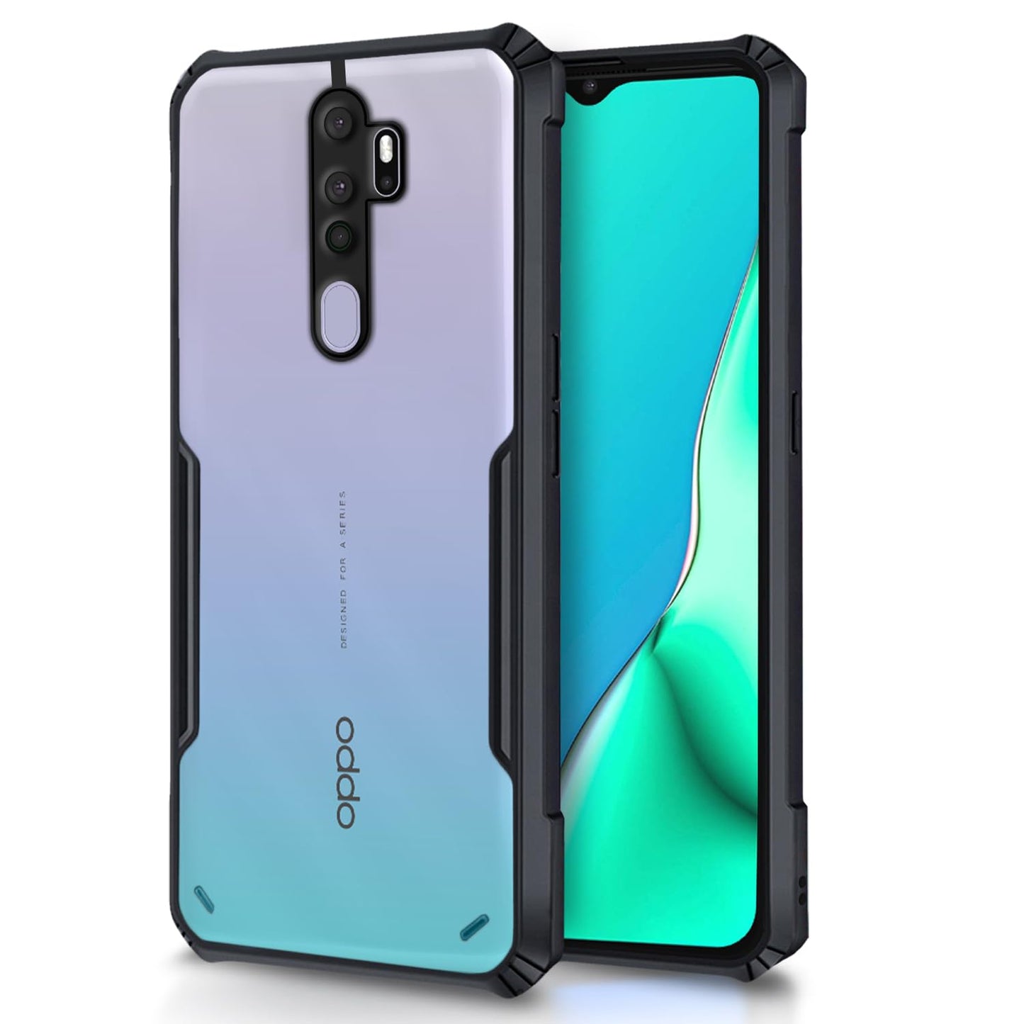 Oppo A5 2020/ A9 2020 Back Cover (Black Bumper)