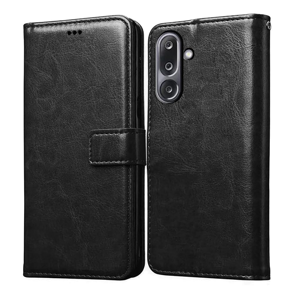 Samsung M36 5G Flip Case Cover ( Black )
