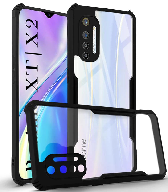 Realme XT/X2 Back Cover (Black Bumper)