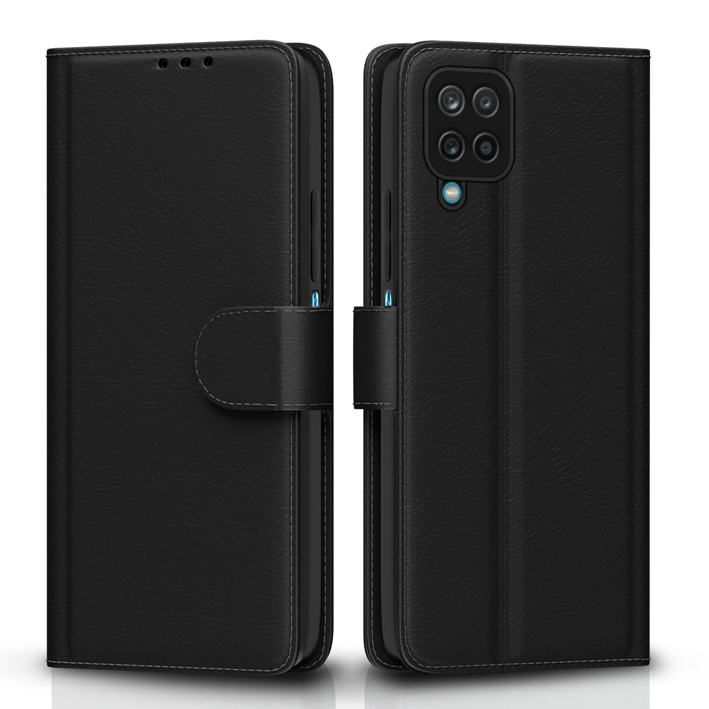 Samsung A22 4G Flip Case Cover ( Black )