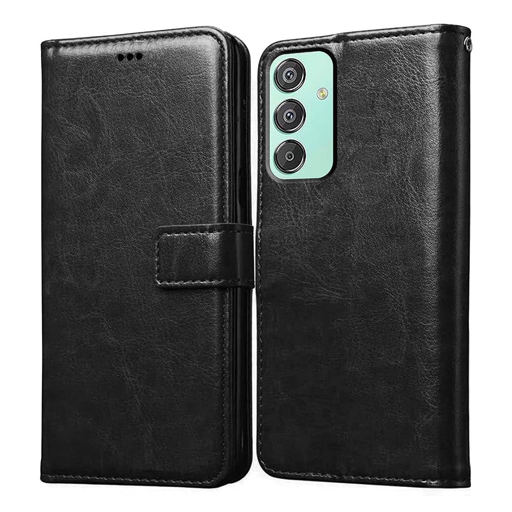 Samsung M15 5G Flip Case Cover ( Black )