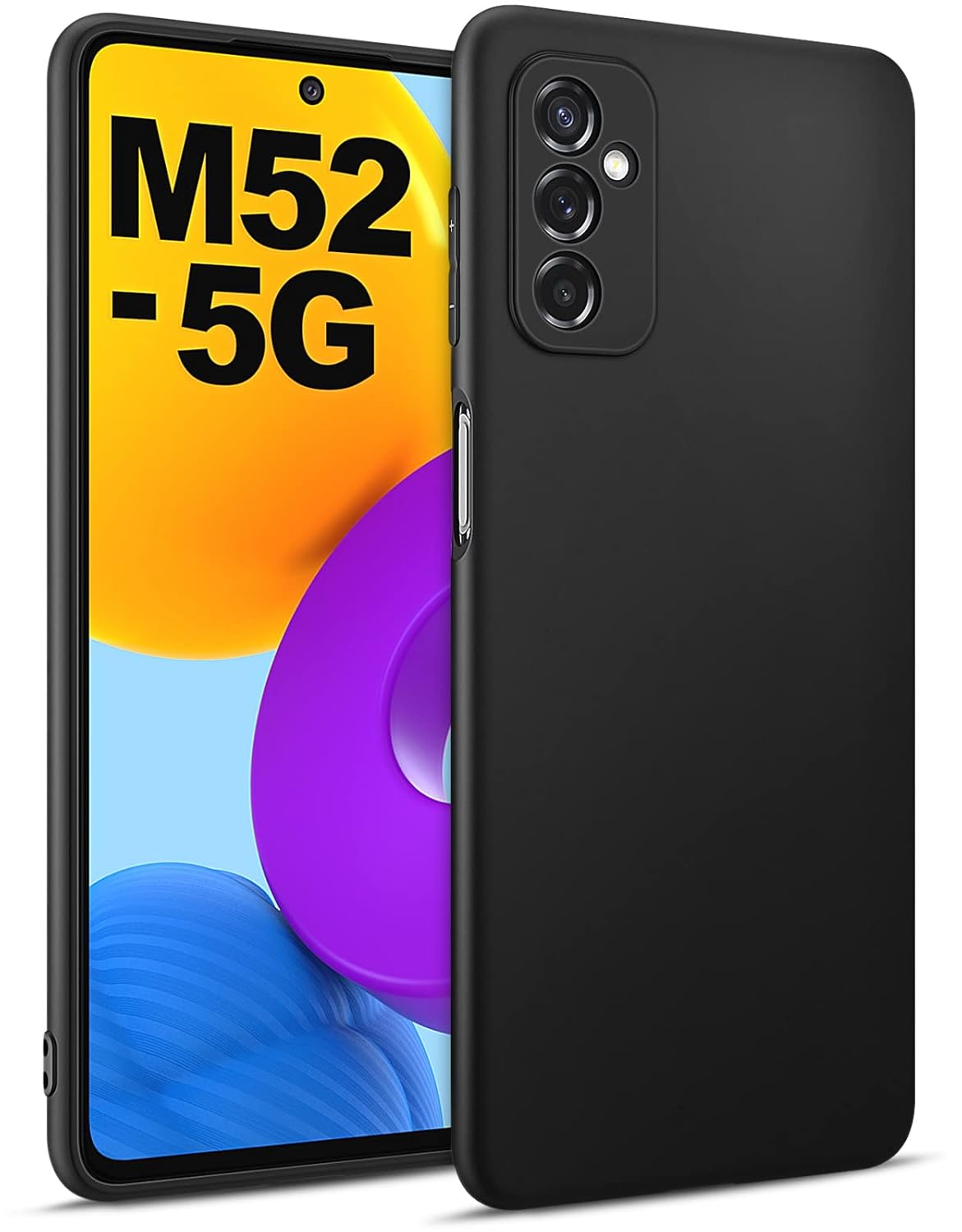 Samsung M52 5G (Black Silicone Cover)