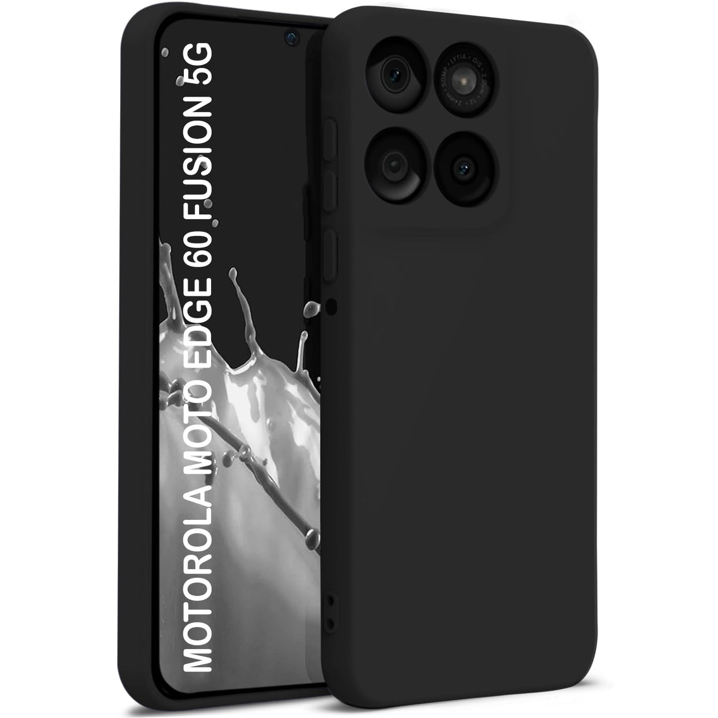 Moto Edge 60  ( Black Silicone Cover)