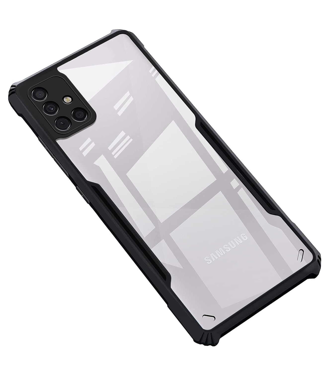 Samsung A51 Back Cover (Black Bumper)