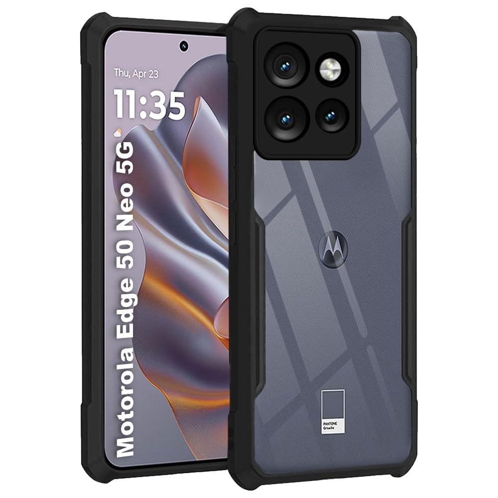 Moto Edge 50 Neo  Back Cover (Black Bumper)