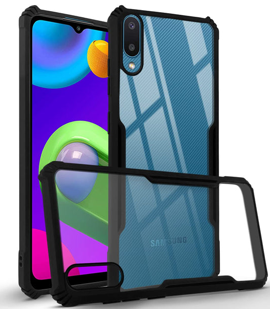 Samsung M02 Back Cover (Silicone Border)