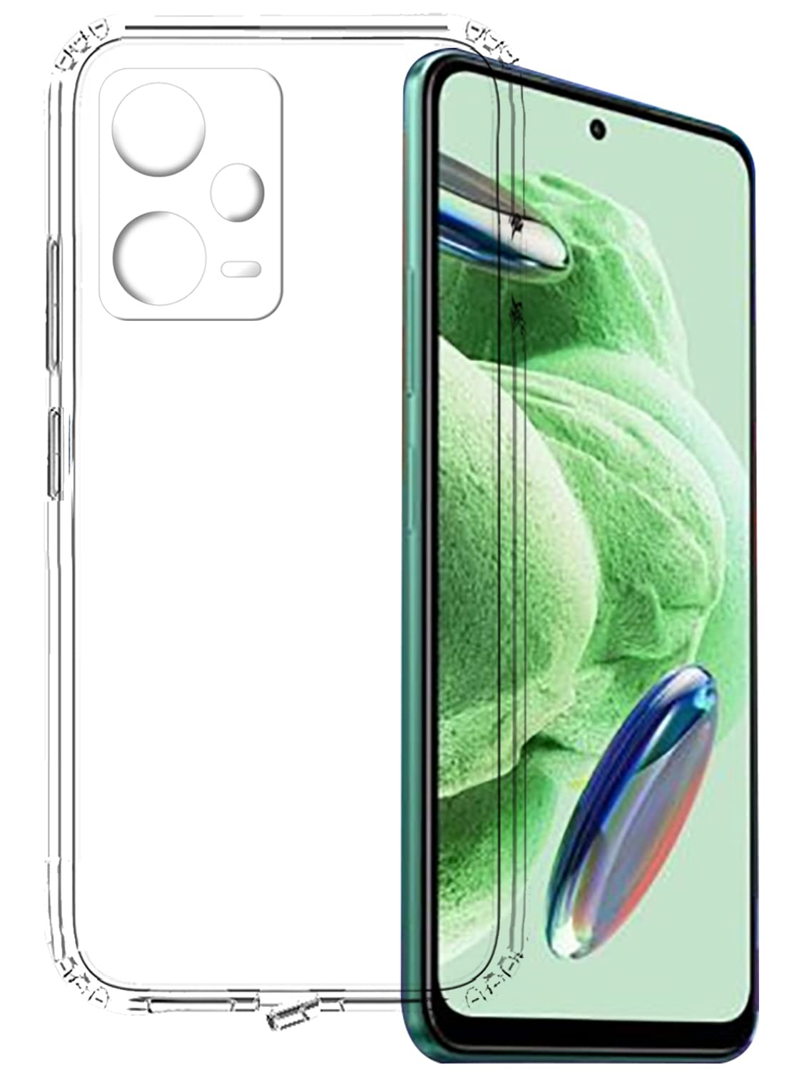 Redmi Note 12 5G Back Cover (Transparent)