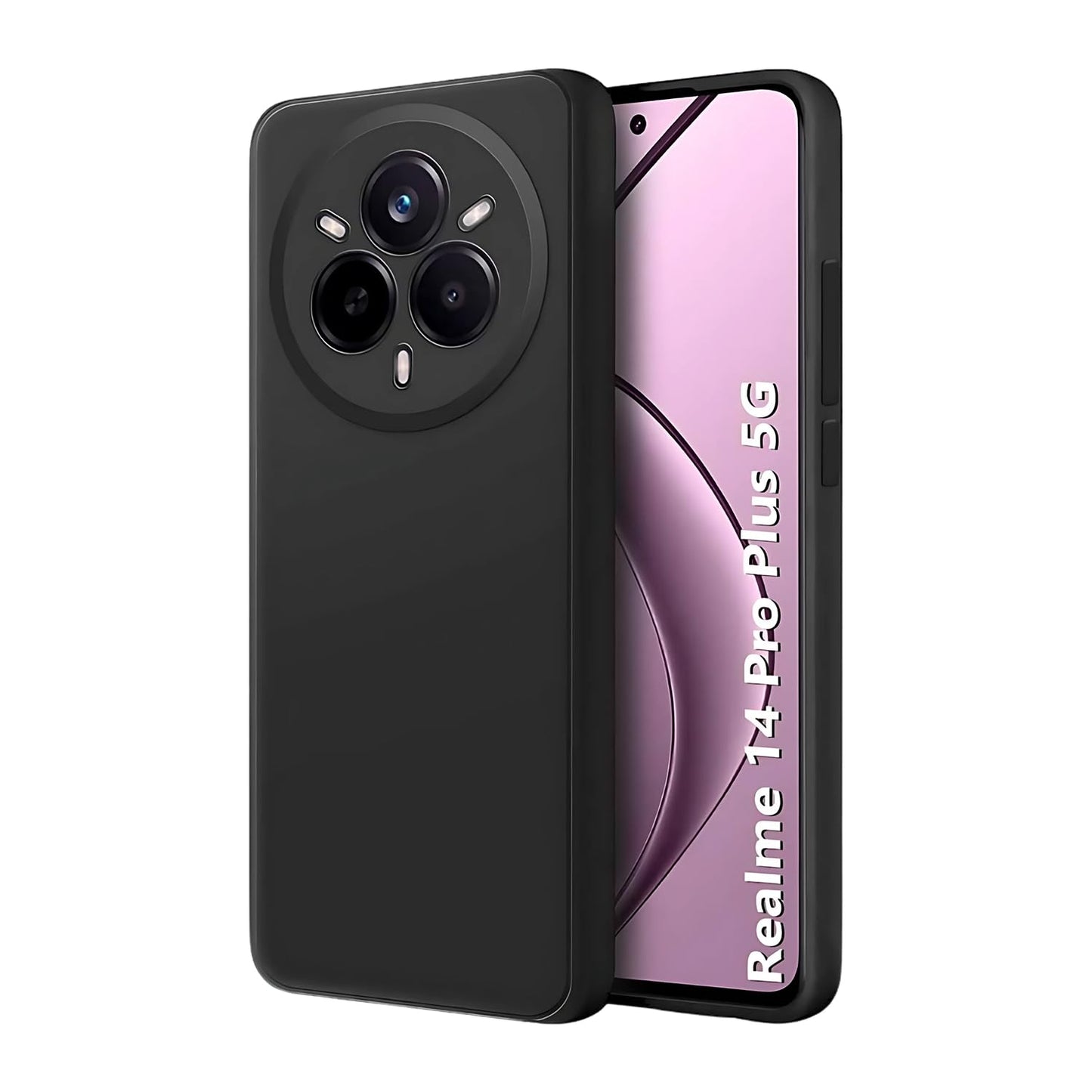 Realme 14 Pro Plus 5G ( Black Silicone Cover)