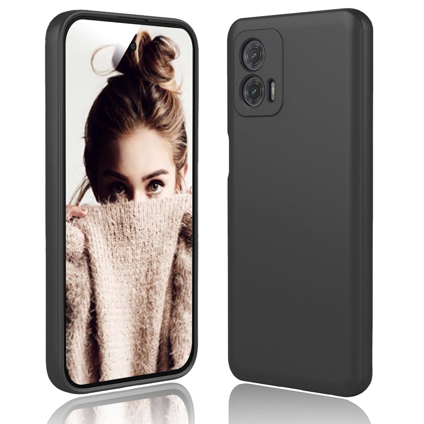 Motorola G73 ( Black Silicone Cover)