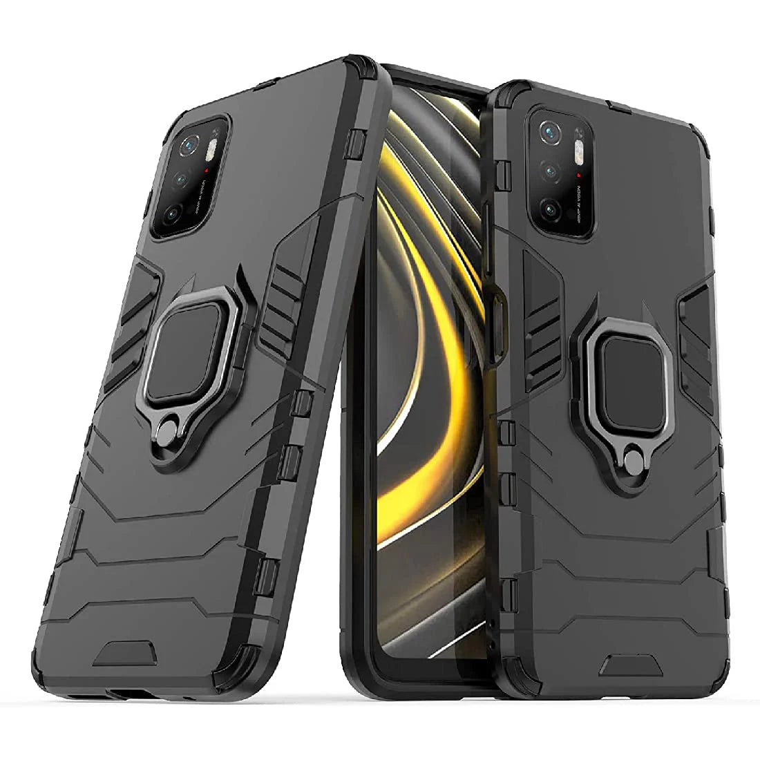 Hybrid Rugged Armor Kickstand Case for Poco M3 Pro 5G / Redmi Note 10T 5G