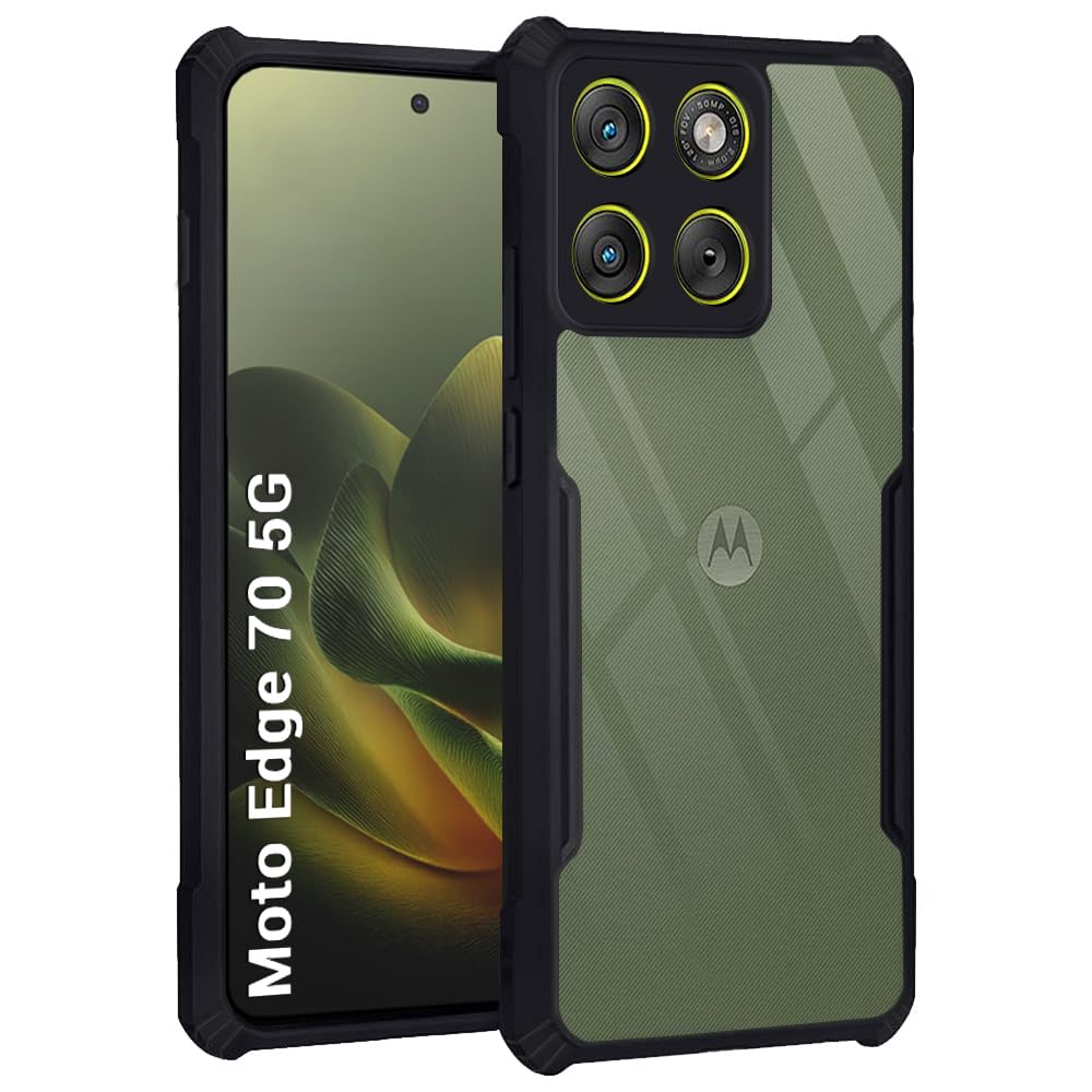Moto Edge 70  5g Back Cover (Black Bumper)