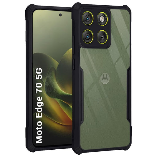 Moto Edge 70  5g Back Cover (Black Bumper)