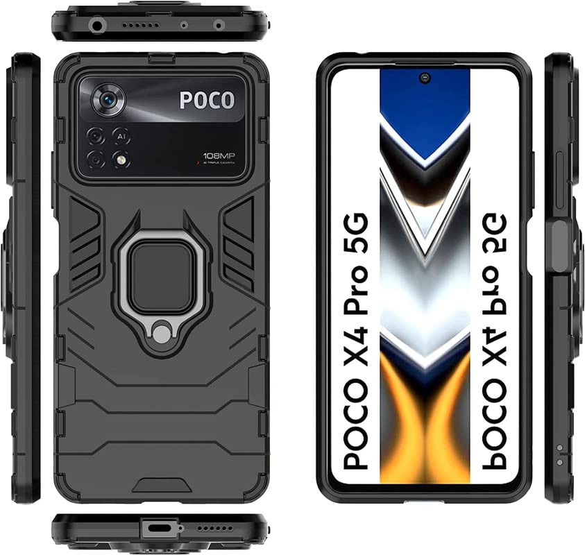 Hybrid Rugged Armor Kickstand Case for Poco X4 Pro