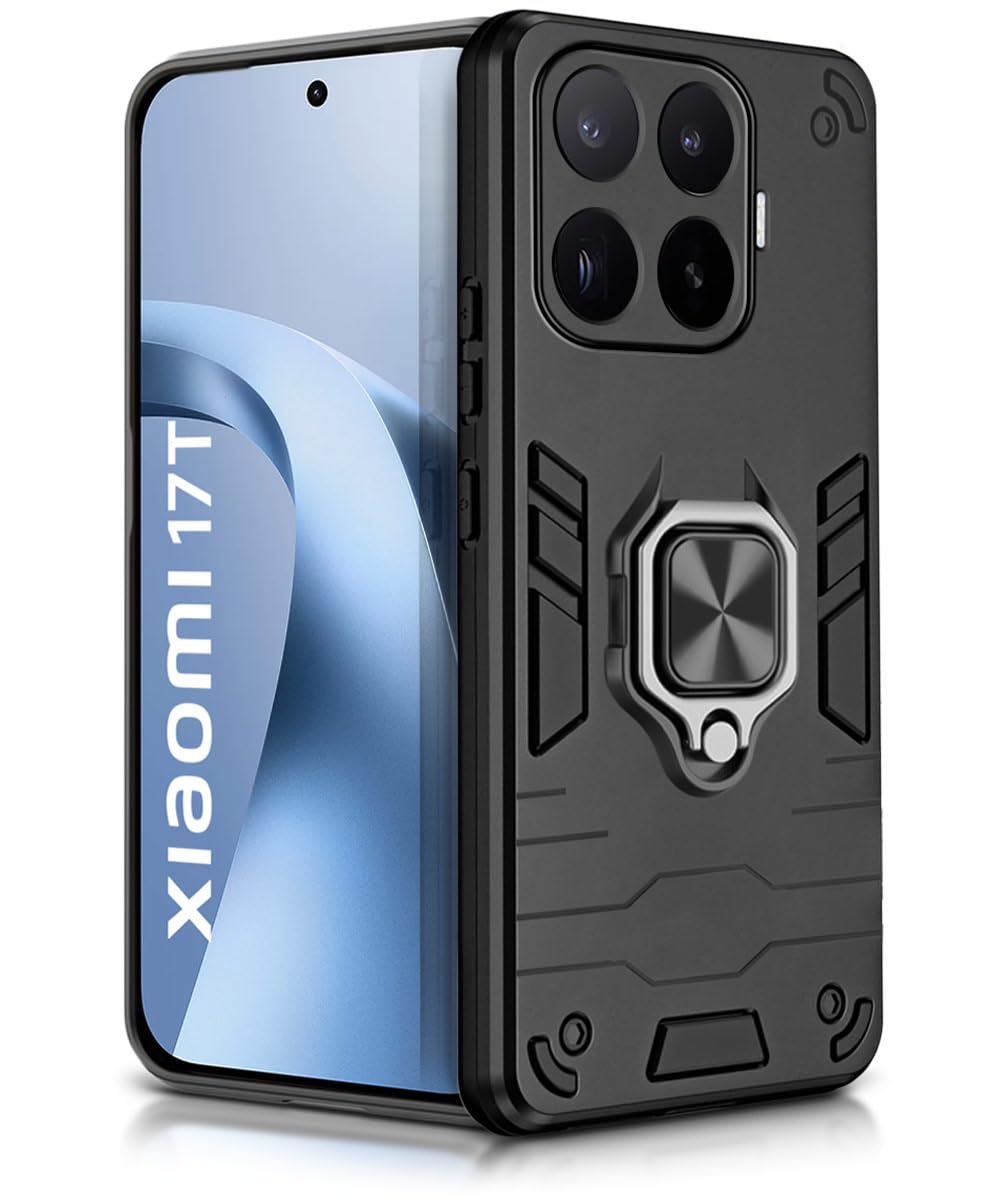 For Xiaomi 17T Back Cover Case Hybrid Armor |Ring Holder Kickstand