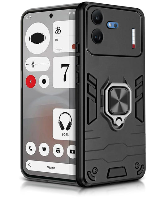 For Nothing Phone 4B Back Cover Case Hybrid Armor |Ring Holder Kickstand