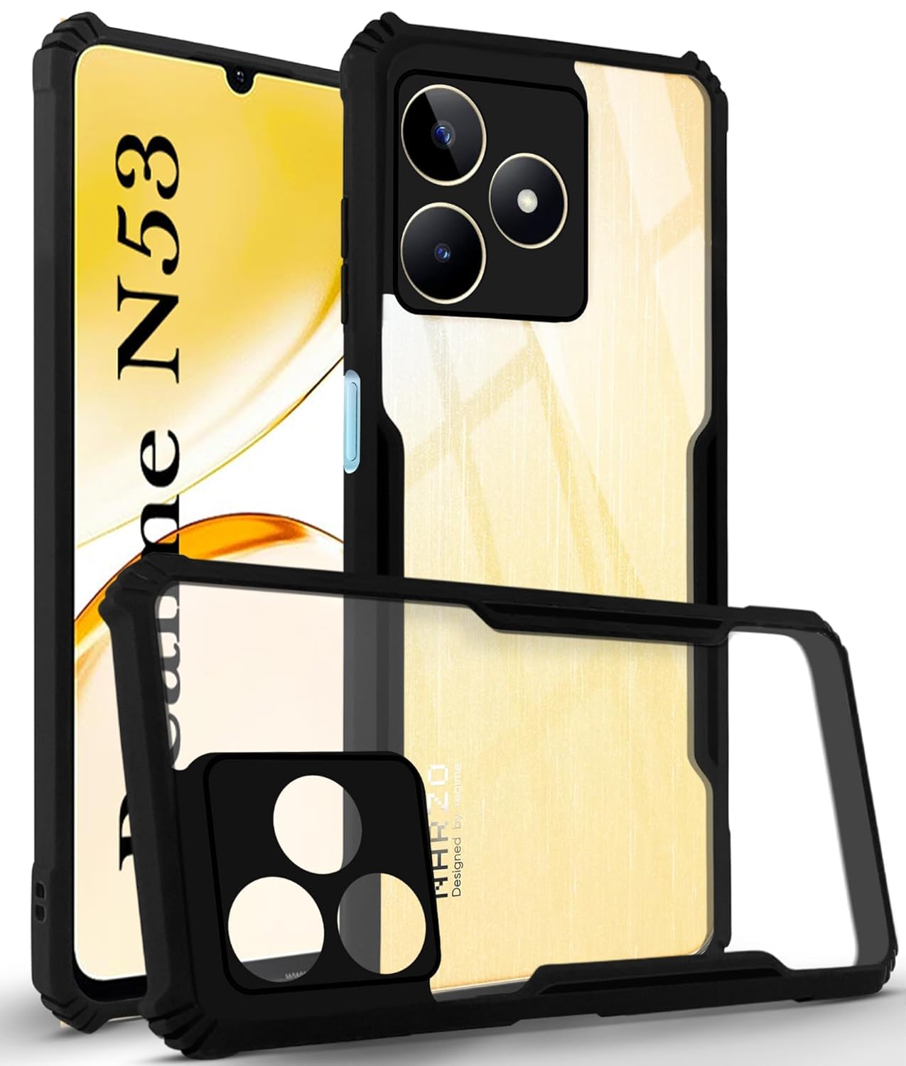 Realme C53 Back Cover (Black Bumper)