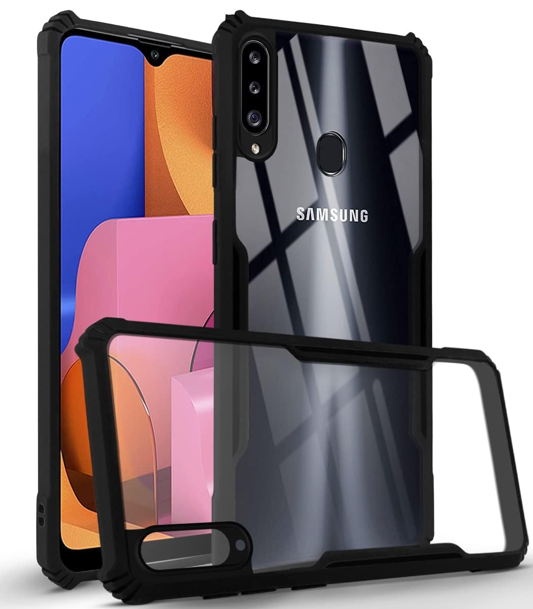 Samsung A20s Back Cover (Black Bumper)