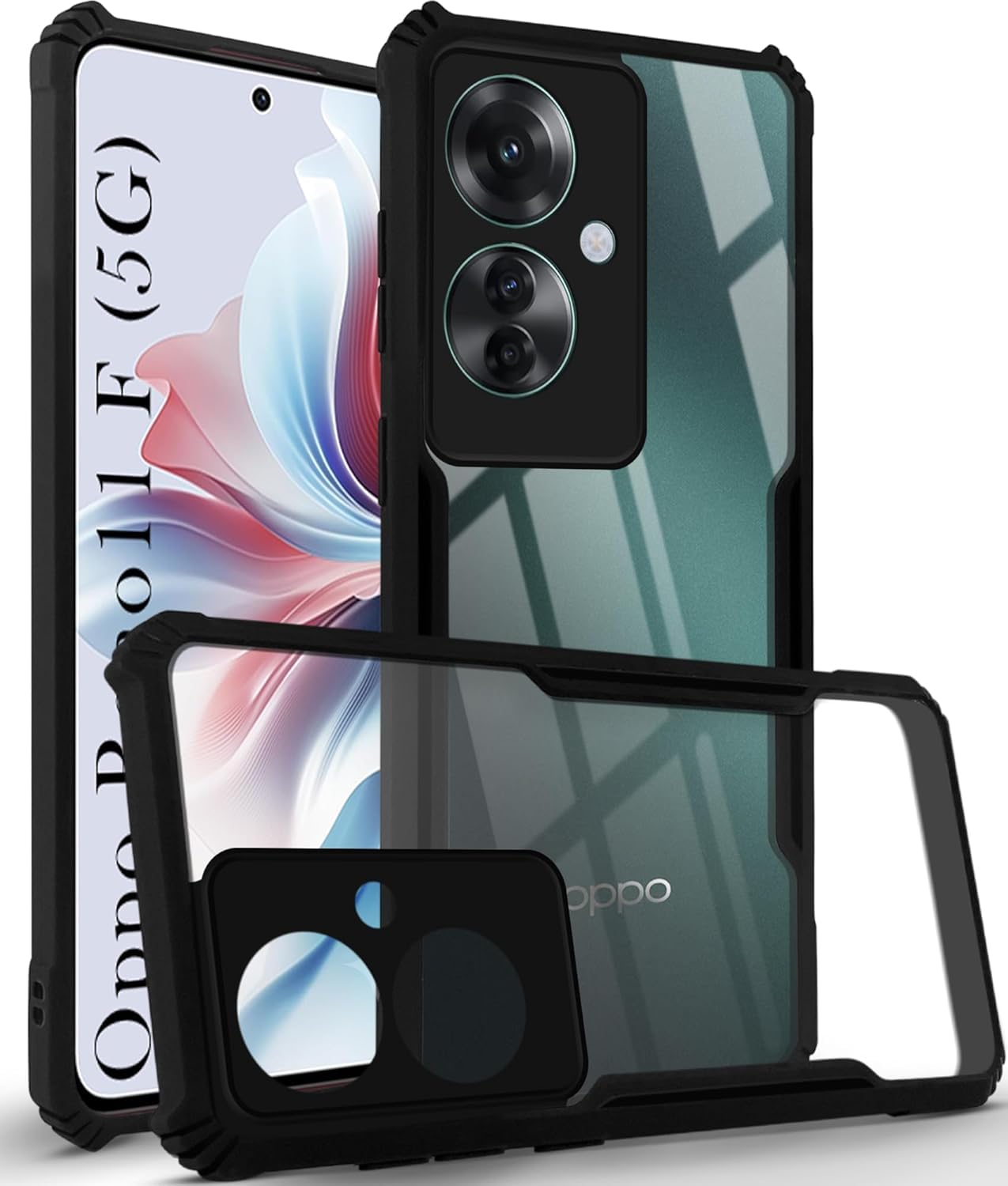 Oppo Reno 11F 5G Back Cover (Black Bumper)
