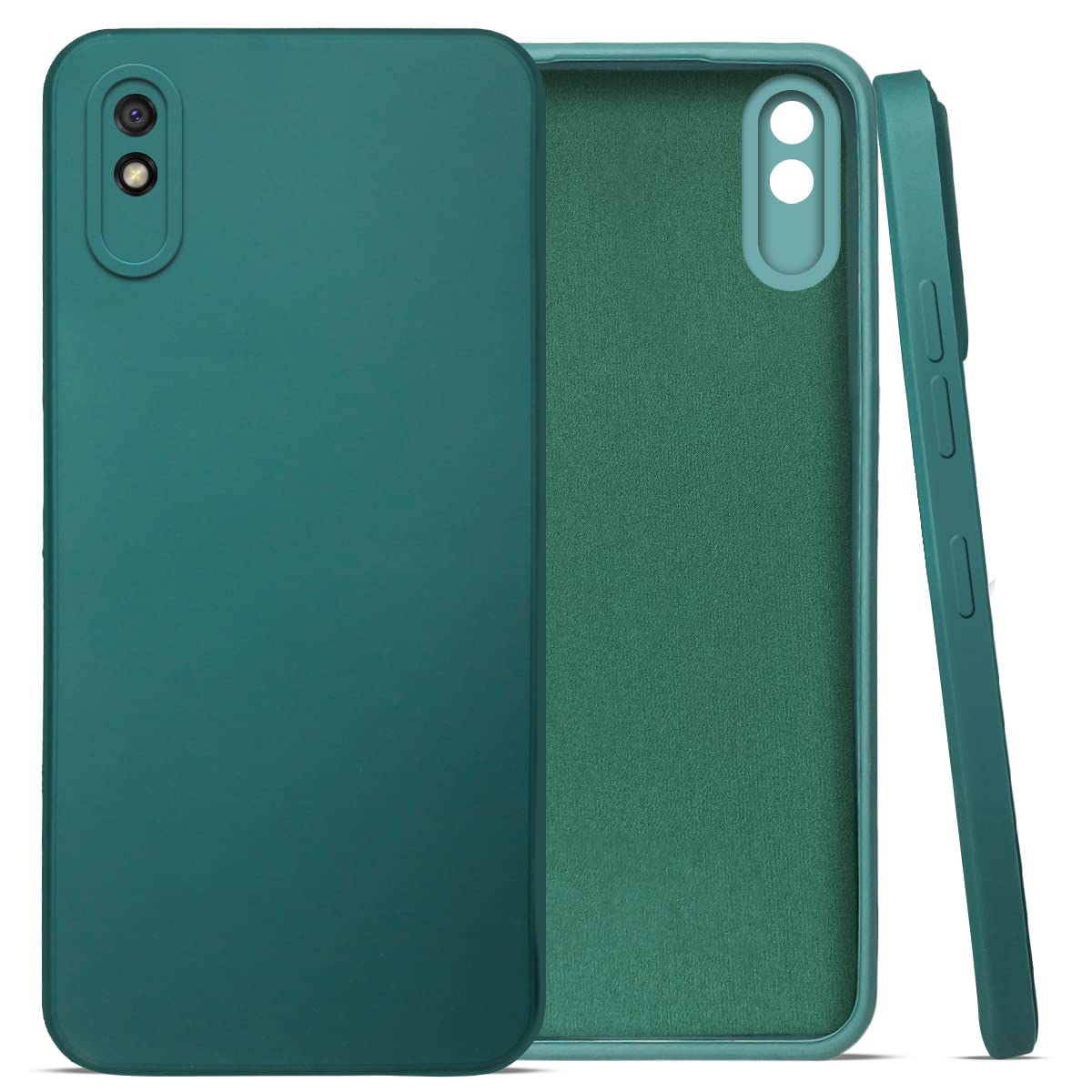 Mi Redmi 9A-9I Back Cover (Silicone + Inner Side Cloth) Soft