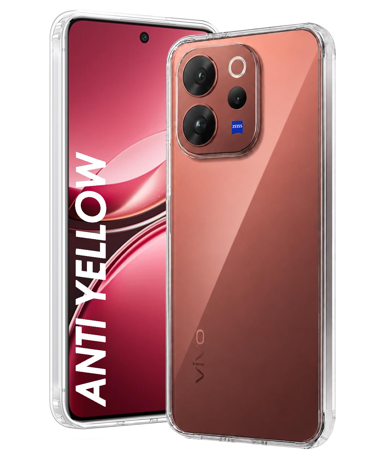 Vivo V70 5G /Vivo V70 Elite 5G ( Lifetime Anti-Yellow Clear Back Cover)