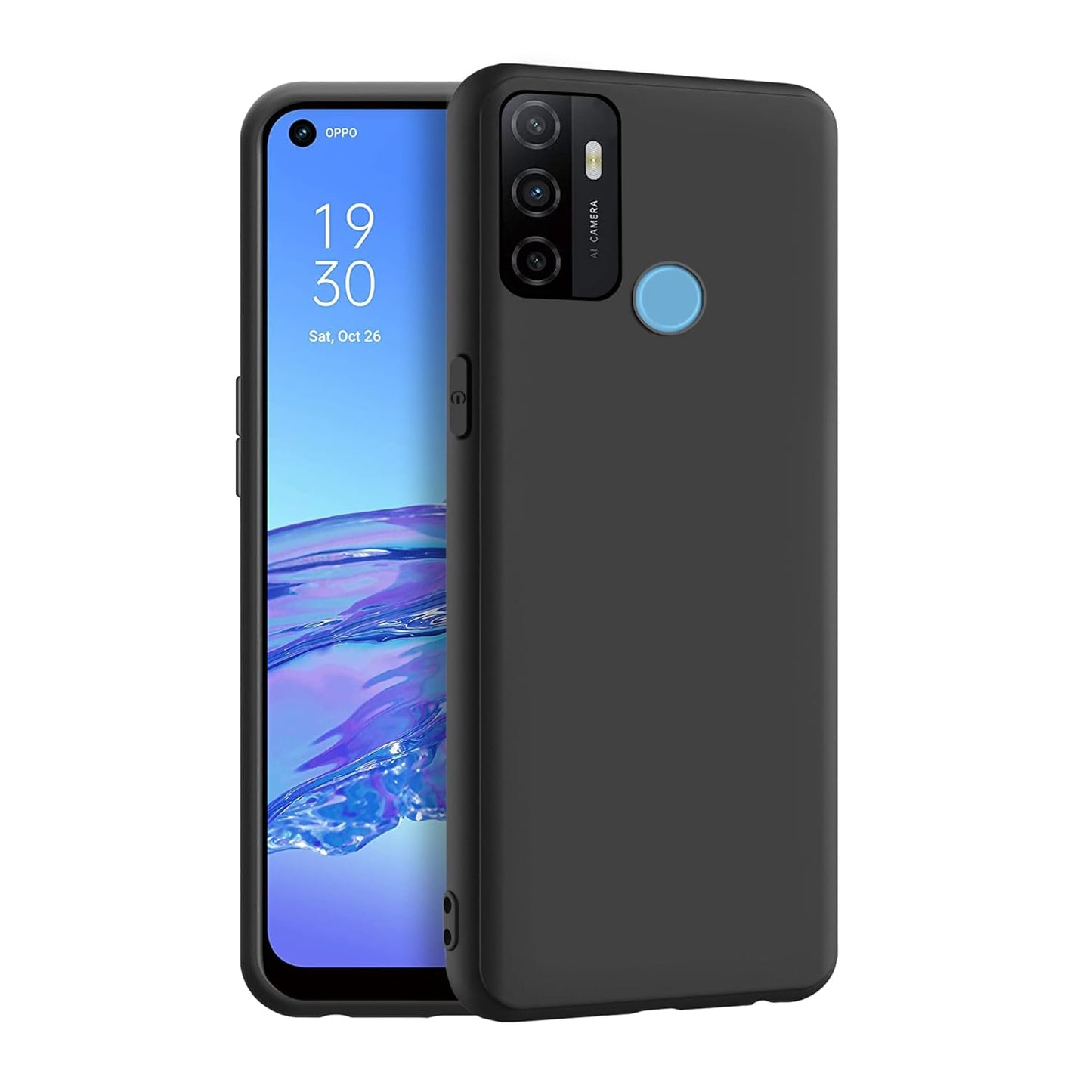 Oppo A33/ A53 (Black Silicone Cover)