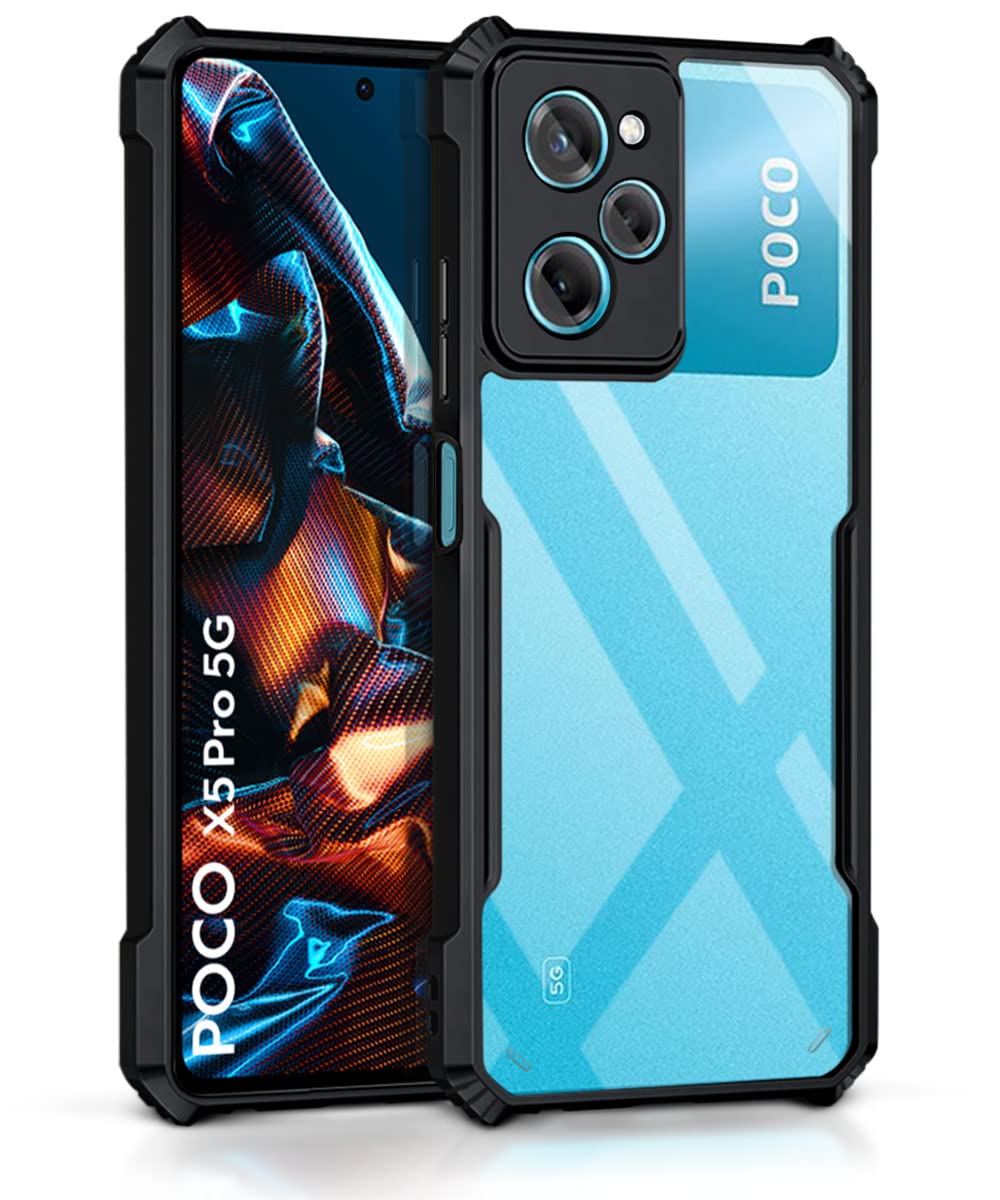 Poco X5 Pro 5G Back Cover (Black Bumper)
