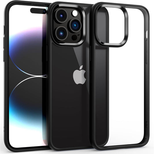 iPhone 14 Pro Max Hard Clear Back Silicone Edge Four Corner Airbags Phone Cover