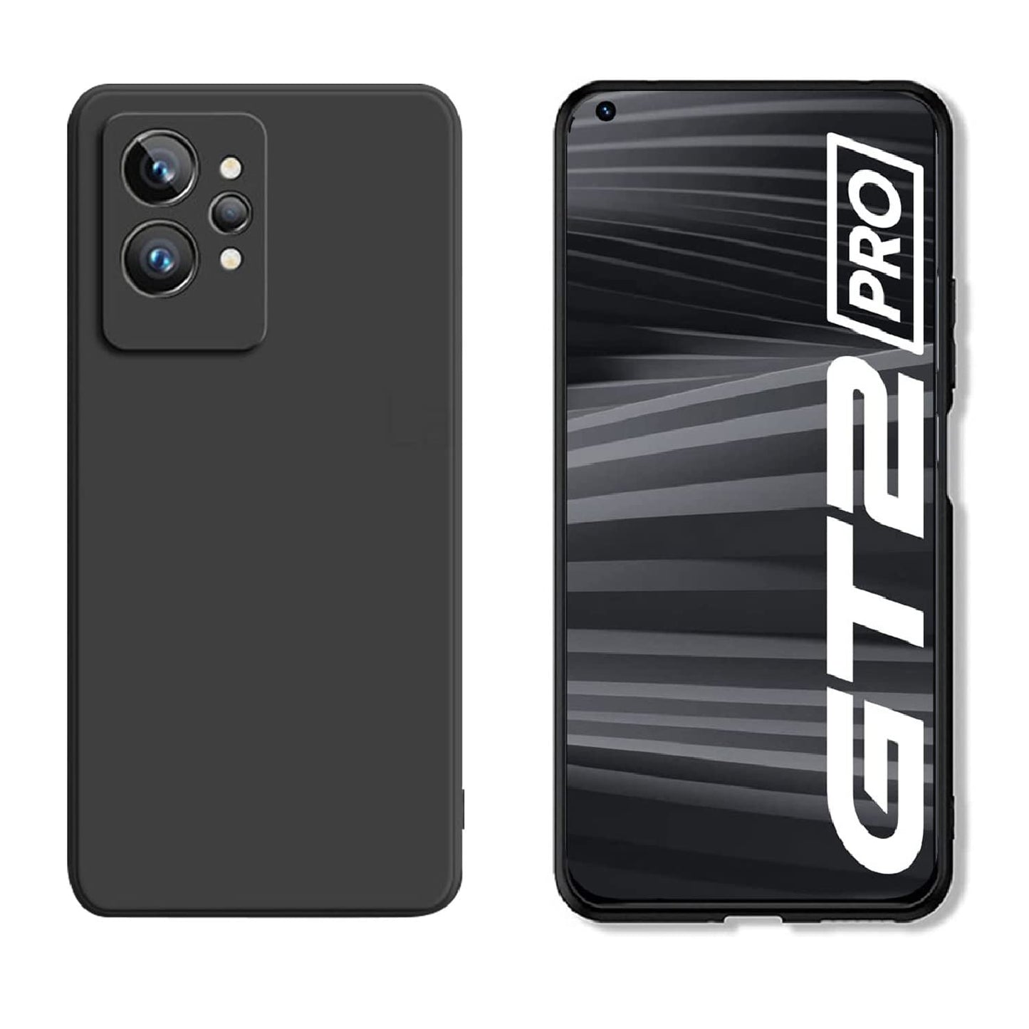 Realme GT 2 Pro ( Black Silicone Cover)
