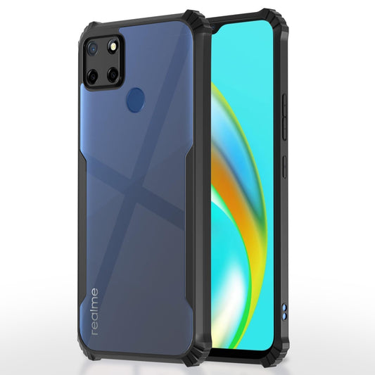 Realme C12/Narzo 20 Back Cover (Black Bumper)