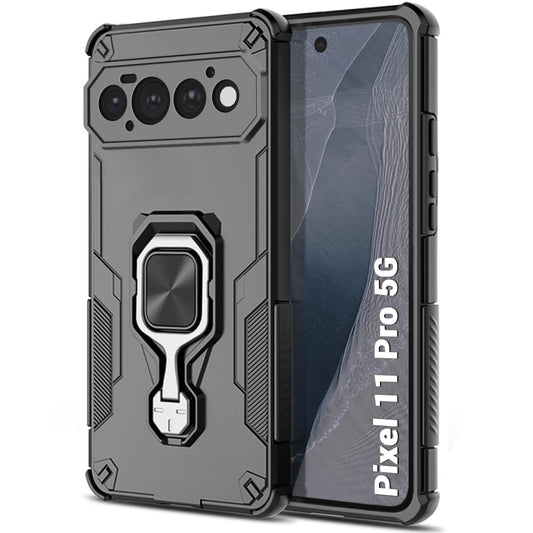 For Google Pixel 11 Pro Back Cover Case Hybrid Armor |Ring Holder Kickstand