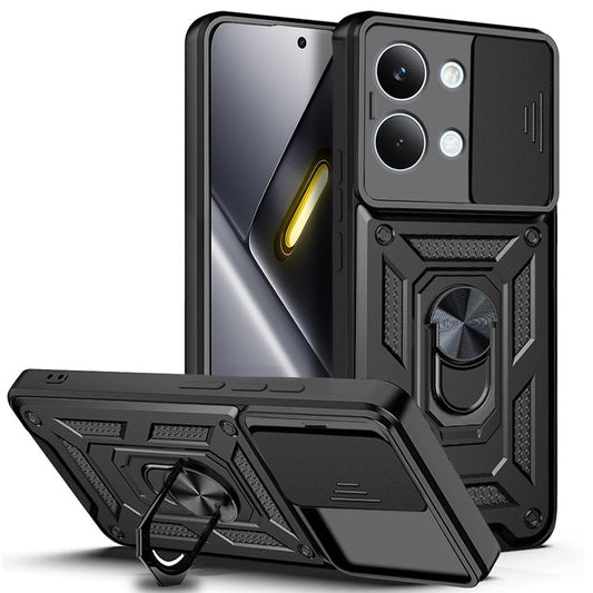 For Poco X8 Pro Max Back Cover Case Hybrid Armor |Ring Holder Kickstand