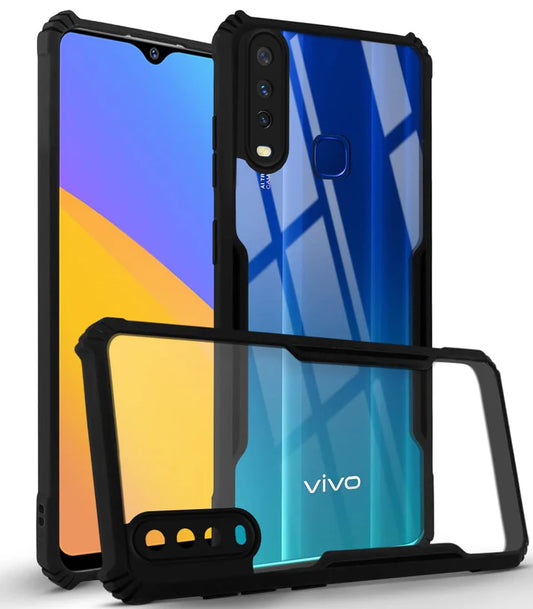 Vivo Y15/Y17 Back Cover (Black Bumper)
