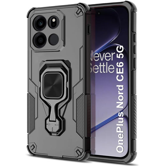 For OnePlus Nord CE 6 5G Back Cover Case Hybrid Armor |Ring Holder Kickstand)