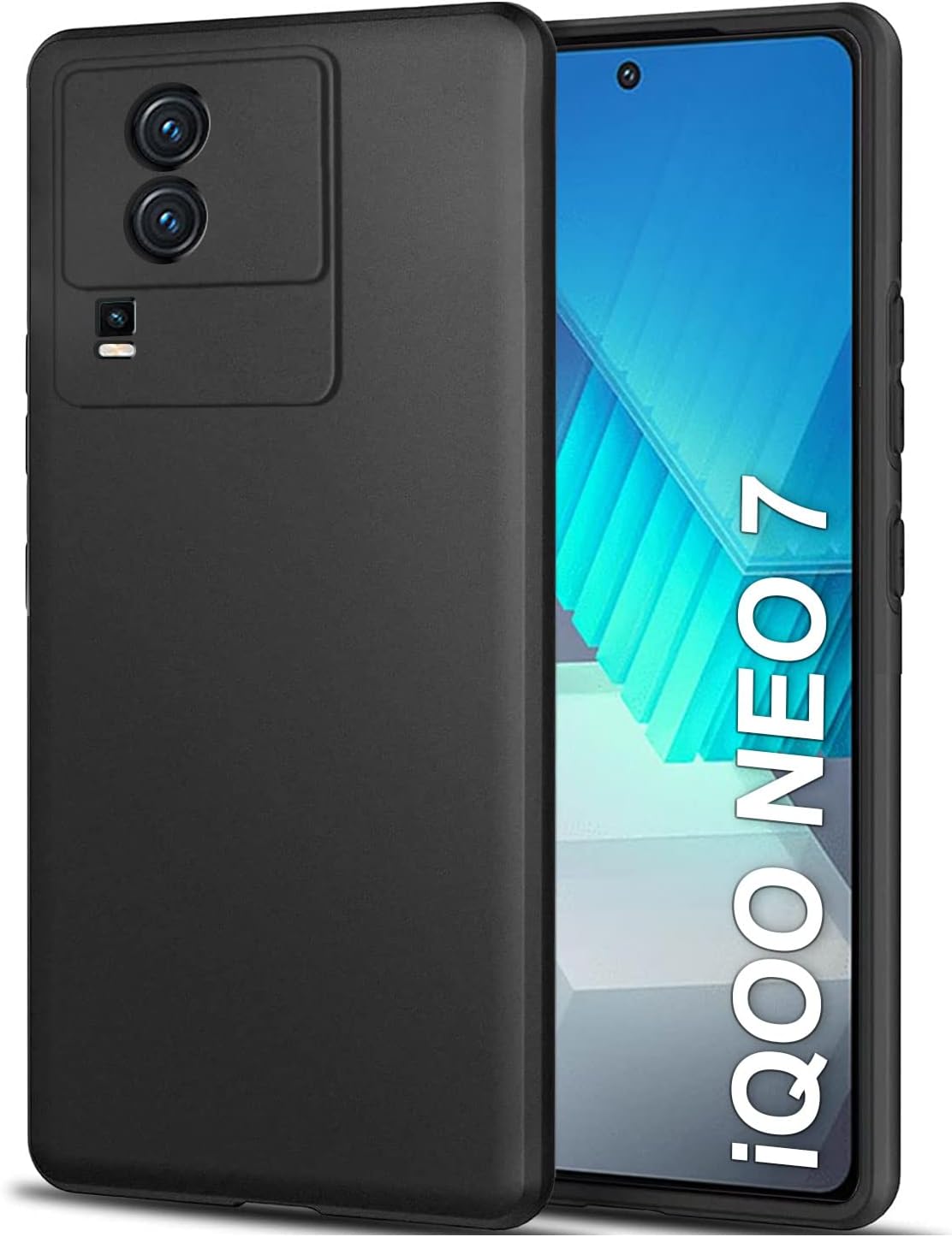 Matte Finish Silicone Cover For iQOO Neo 7 Pro