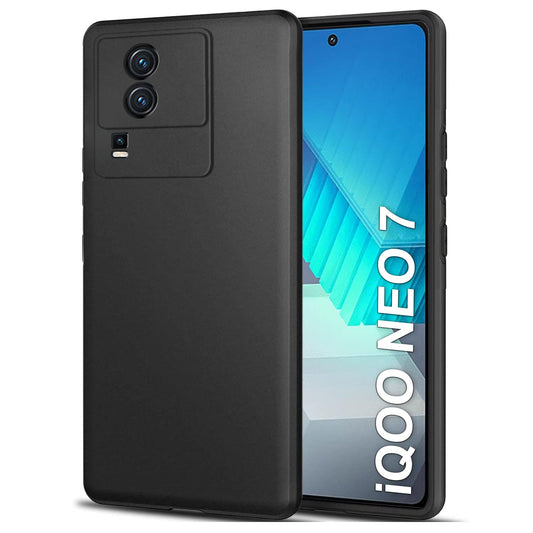 iQOO Neo 7 Black Silicone Cover)