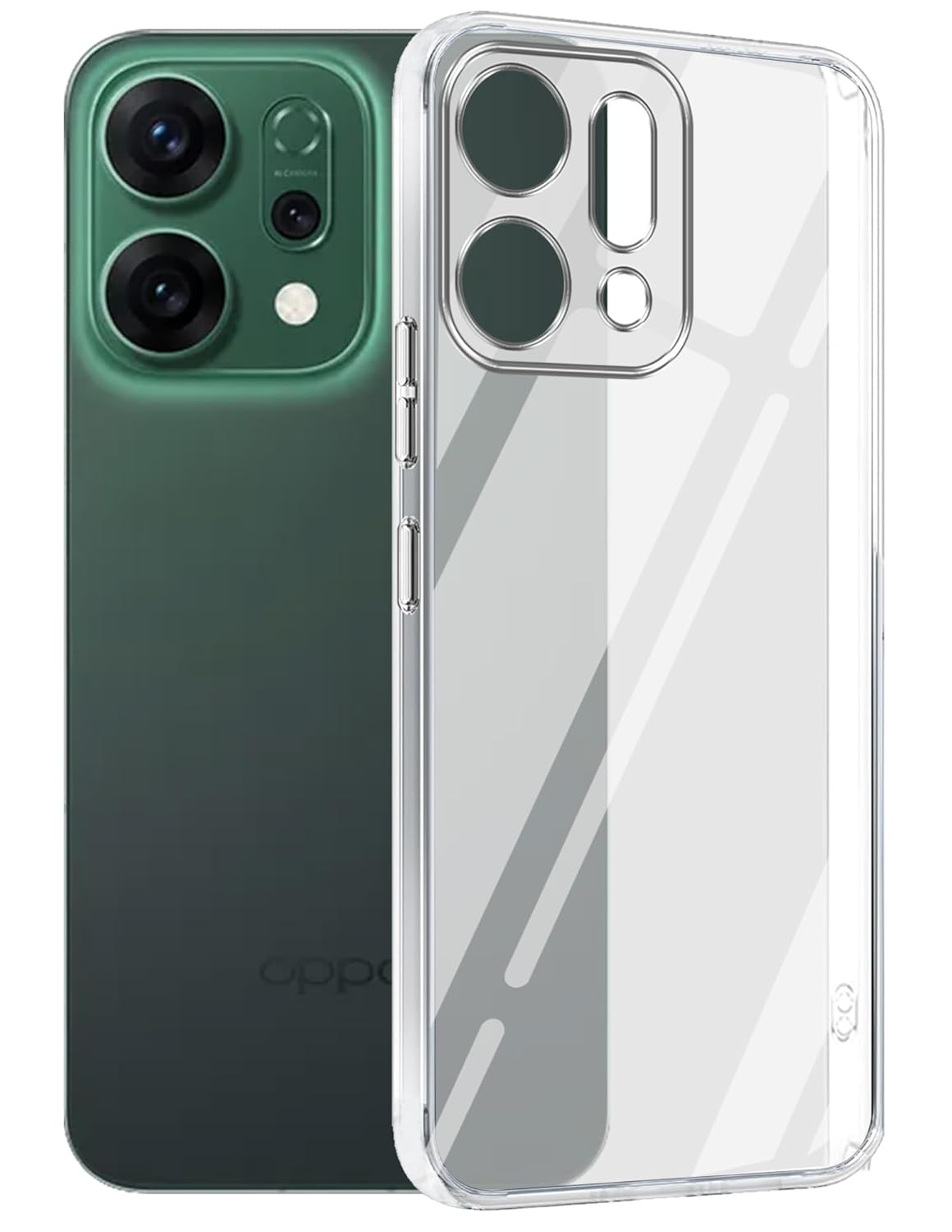 Oppo Reno 14 5G ( (Lifetime Anti-Yellow Clear Back Cover)