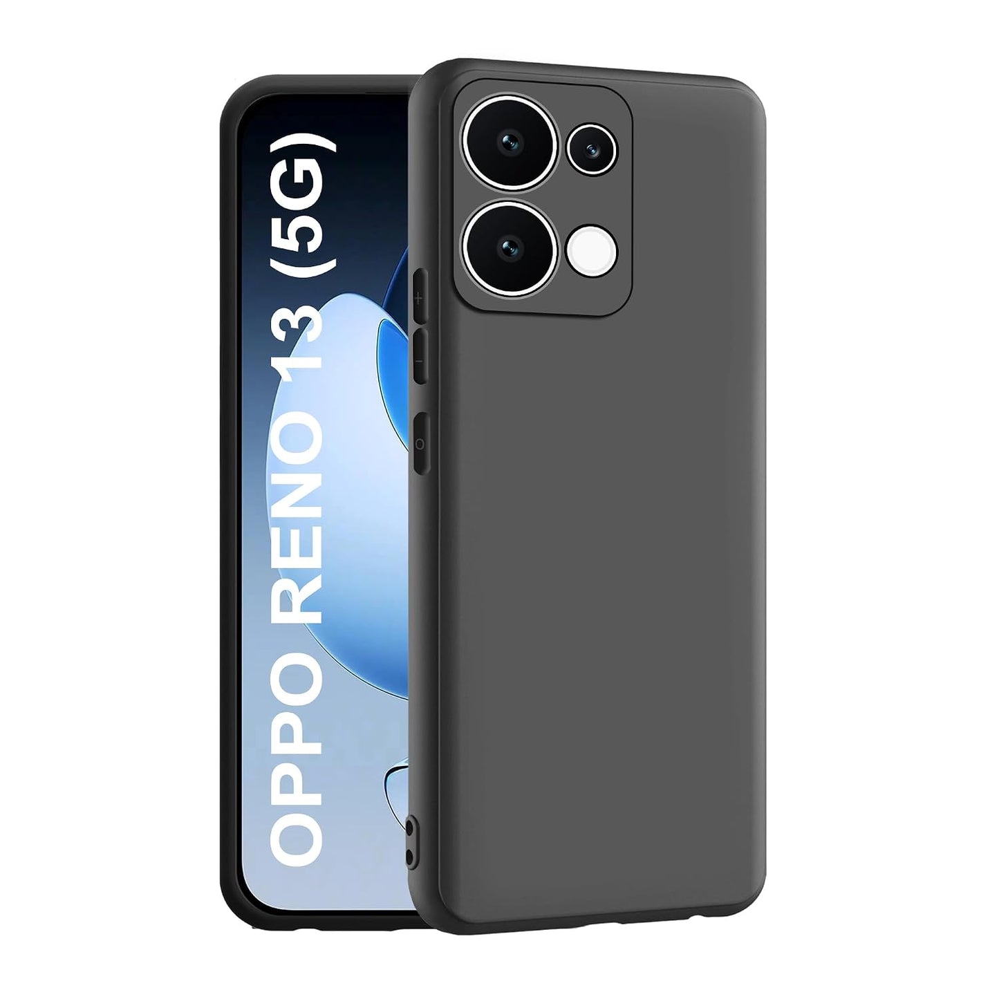 Oppo Reno 13 5G ( Black Silicone Cover)